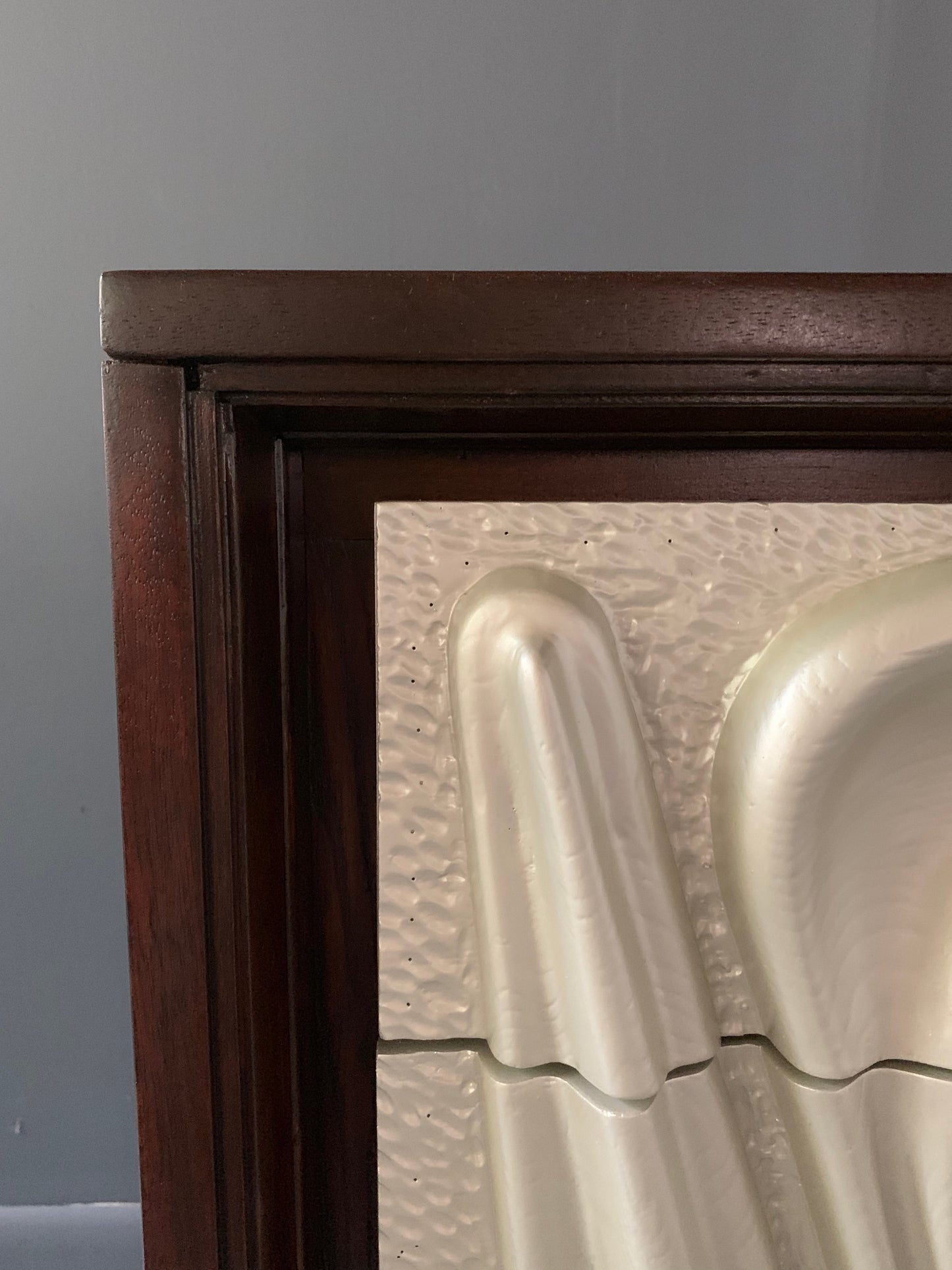 SOLD – Brutalist Mid Century Credenza Philip Lloyd Powell Style
