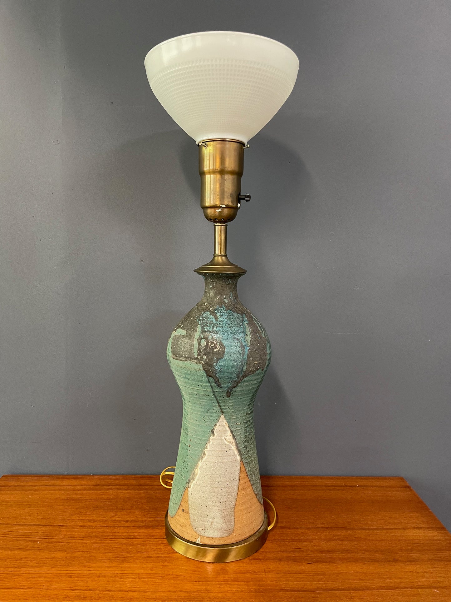 Harry Holl For Scargo Pottery Large Ceramic Lamp From His Personal Collection