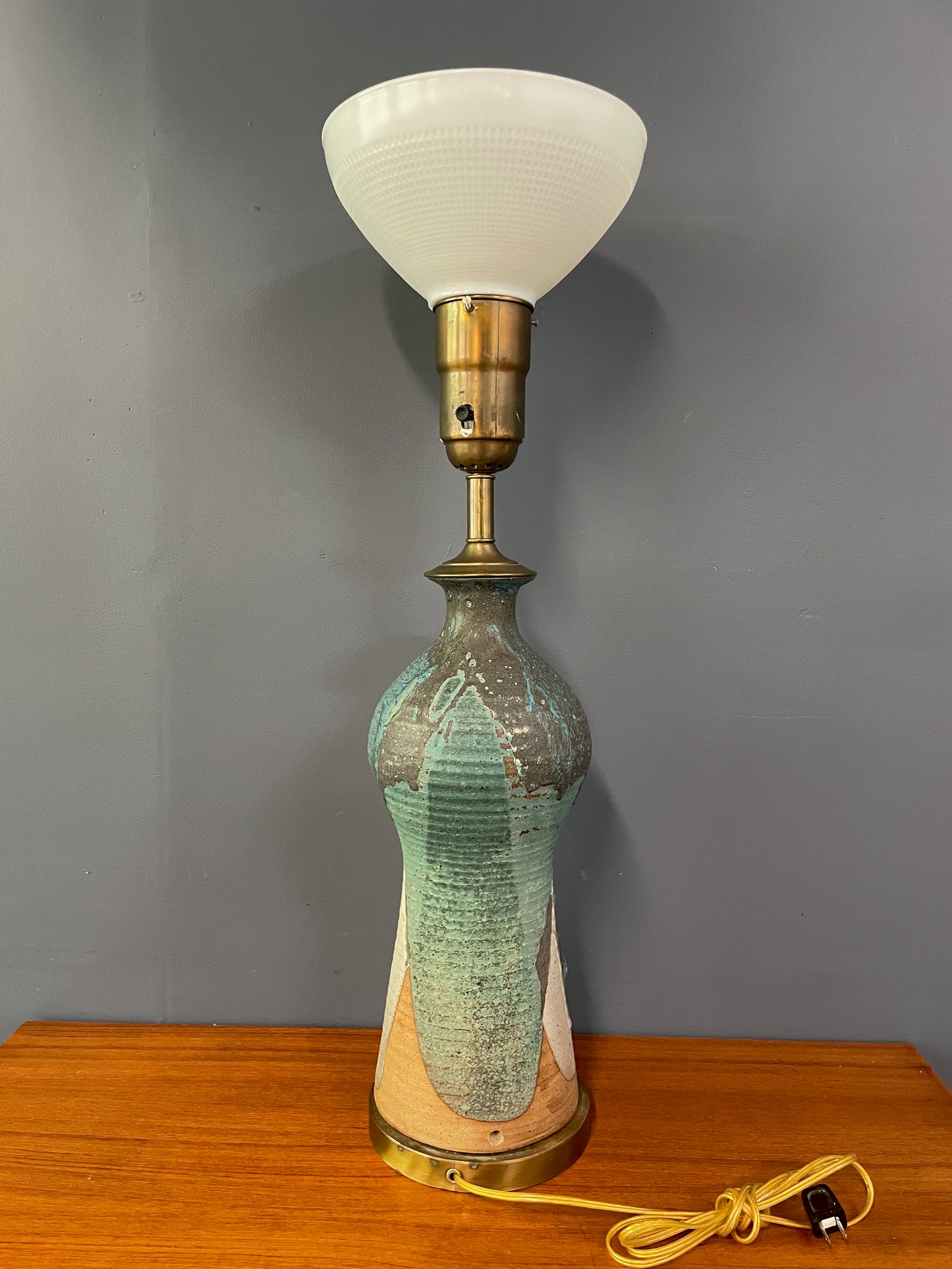 Harry Holl For Scargo Pottery Large Ceramic Lamp From His Personal Collection