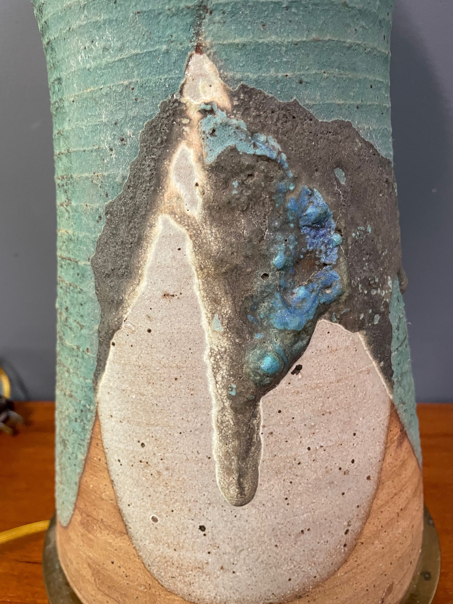 Harry Holl For Scargo Pottery Large Ceramic Lamp From His Personal Collection