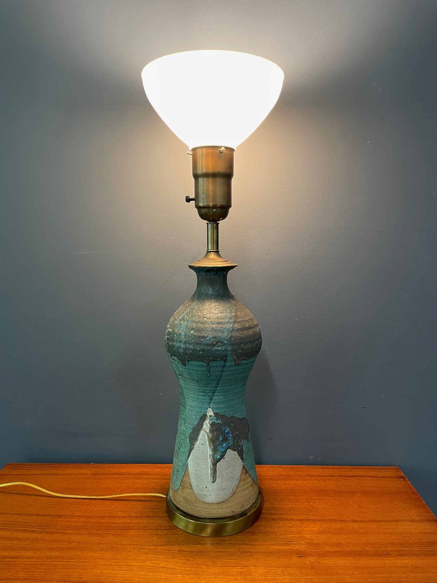 Harry Holl For Scargo Pottery Large Ceramic Lamp From His Personal Collection