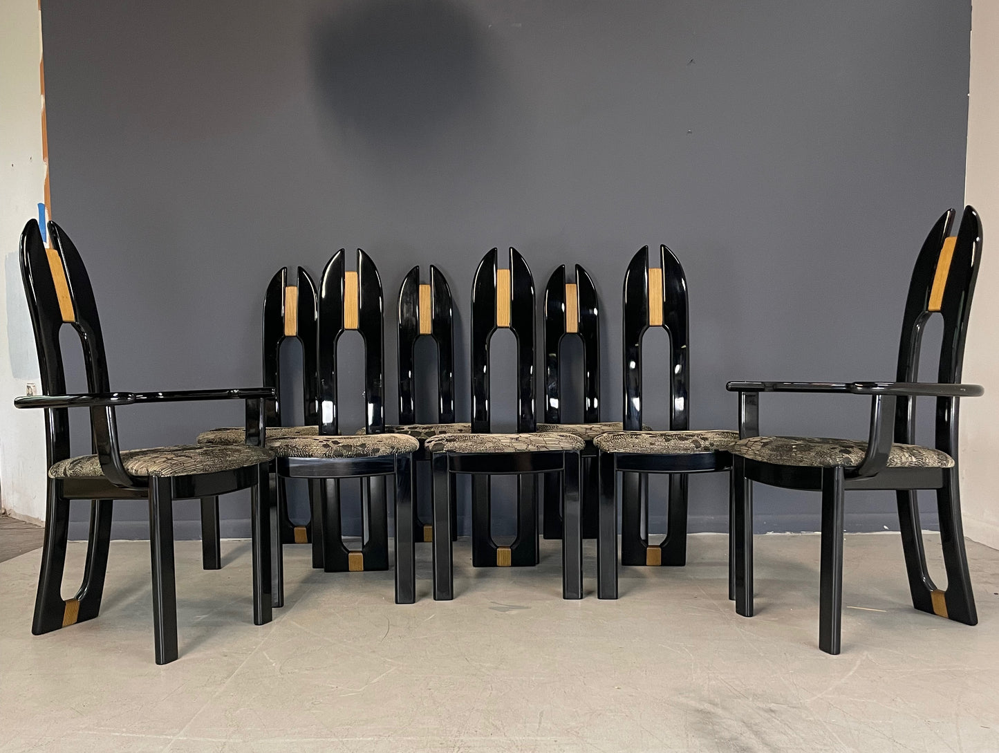 SOLD – Set of Eight Italian Dining Chairs by Pietro Costantini for Ello