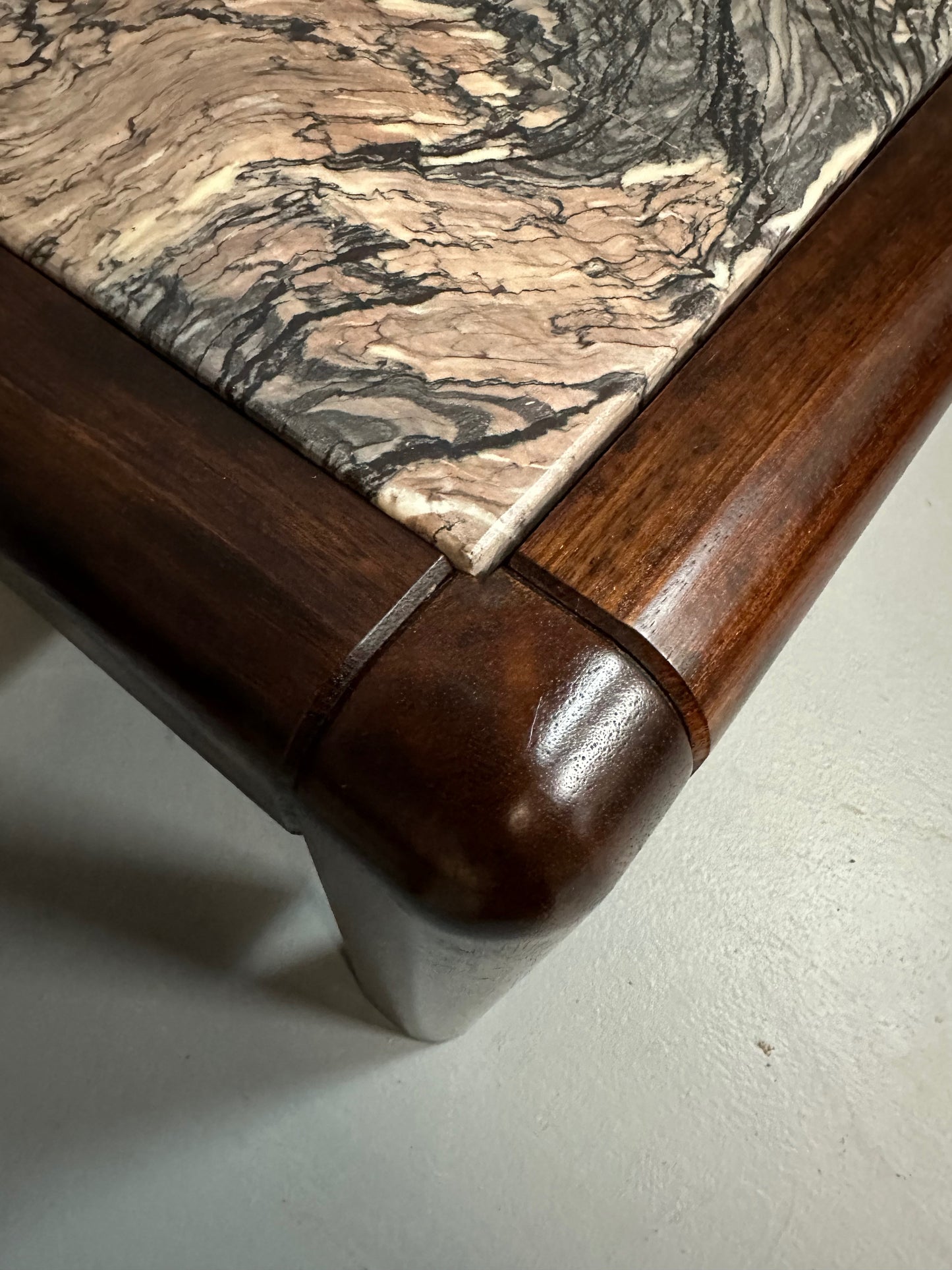SOLD – 1960s Danish Trioh-Mobler Side Tables in Rosewood and Marble Mid Century