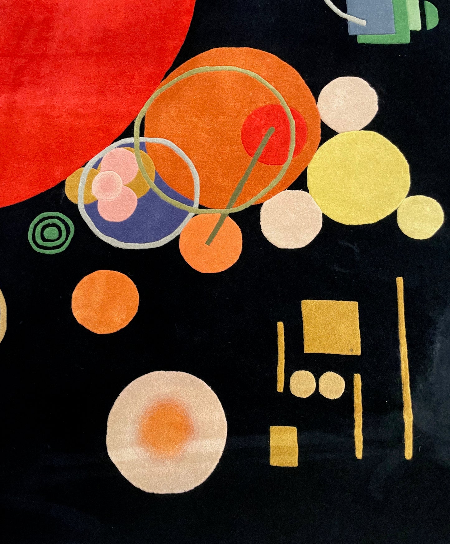 100% Wool Large Multicolored Kandinsky Inspired Rug by Ege Axminster Art Line