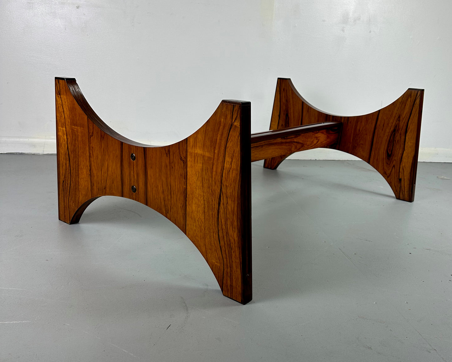 SOLD – Rosewood and Glass Large Rectangular Mid Century Coffee Table by Torpe of Norway