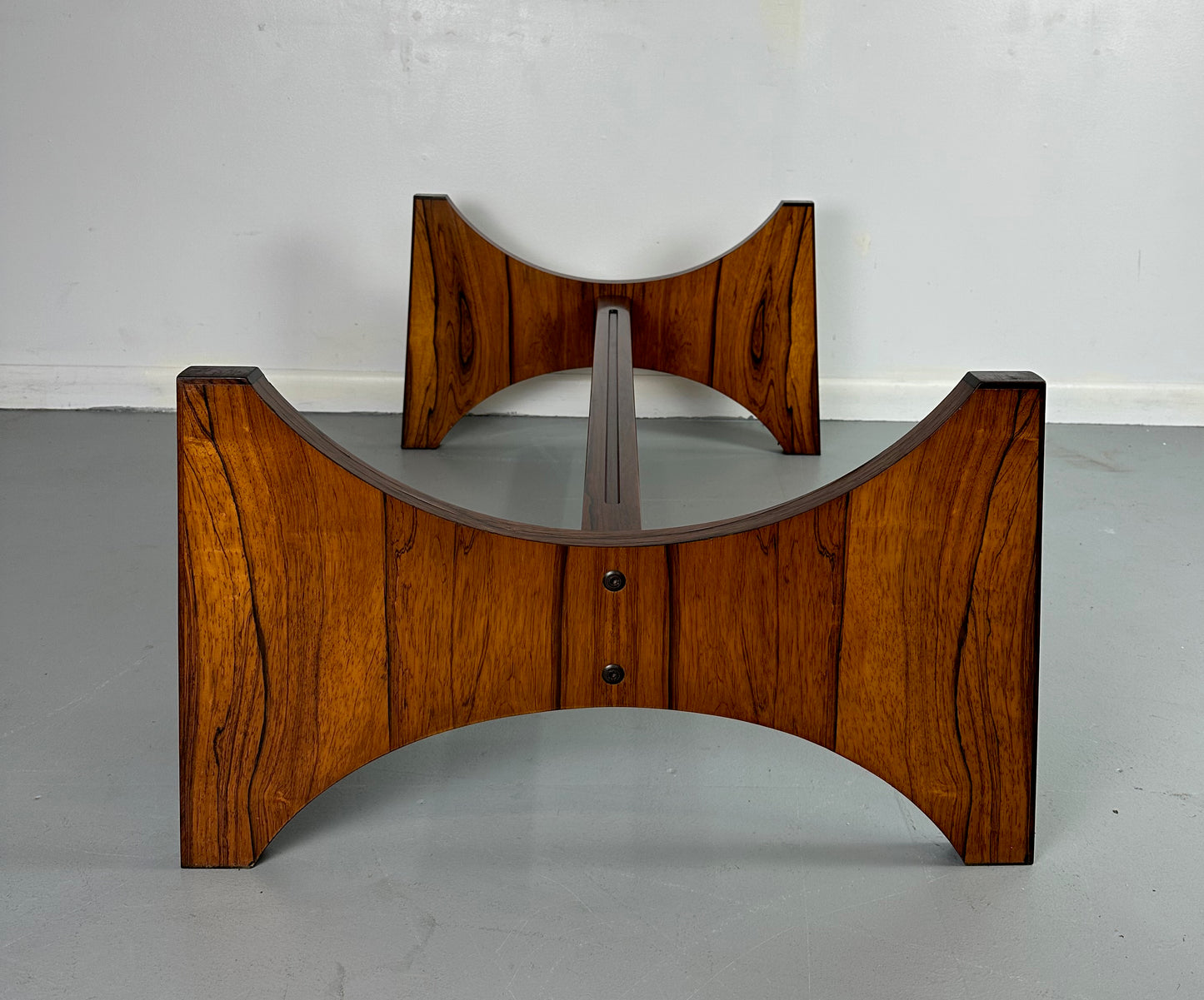 SOLD – Rosewood and Glass Large Rectangular Mid Century Coffee Table by Torpe of Norway