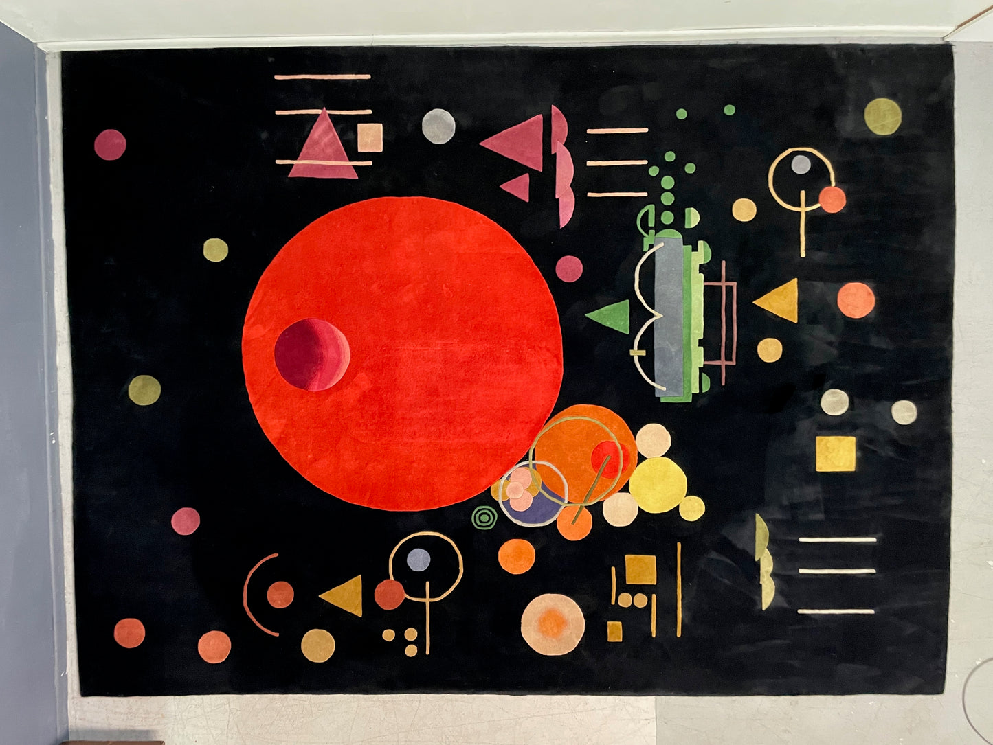 100% Wool Large Multicolored Kandinsky Inspired Rug by Ege Axminster Art Line