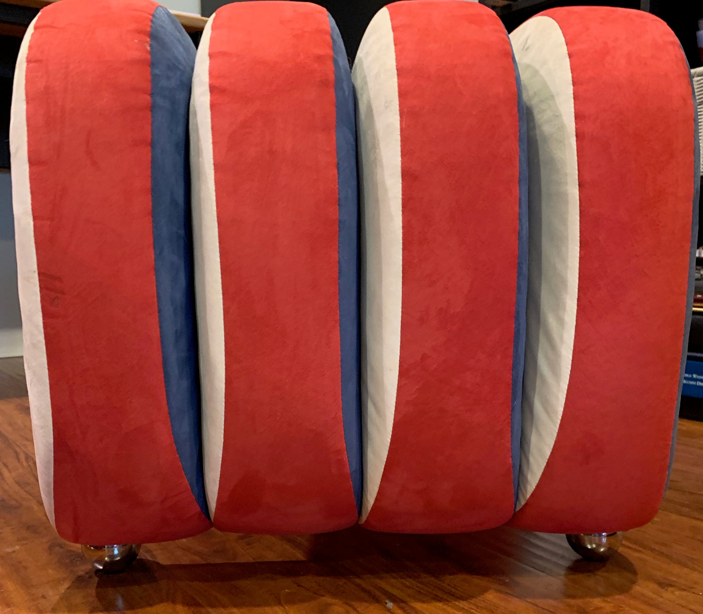 SOLD – Post-modern Leather Lounge Chair and Ottoman by Renown Designer Robert Tiffany