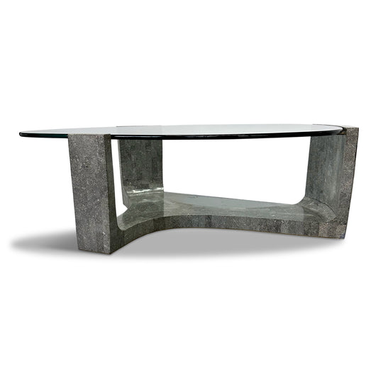 SOLD – Mid Century Tessellated Stone Coffee Table Maitland Smith