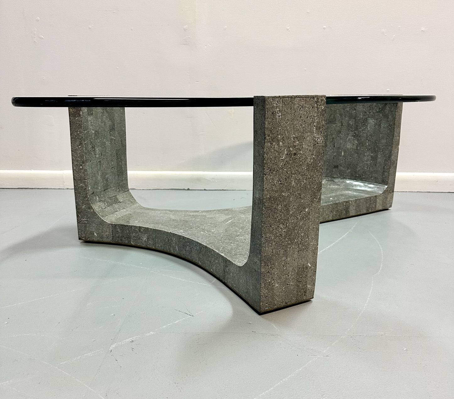 SOLD – Mid Century Tessellated Stone Coffee Table Maitland Smith