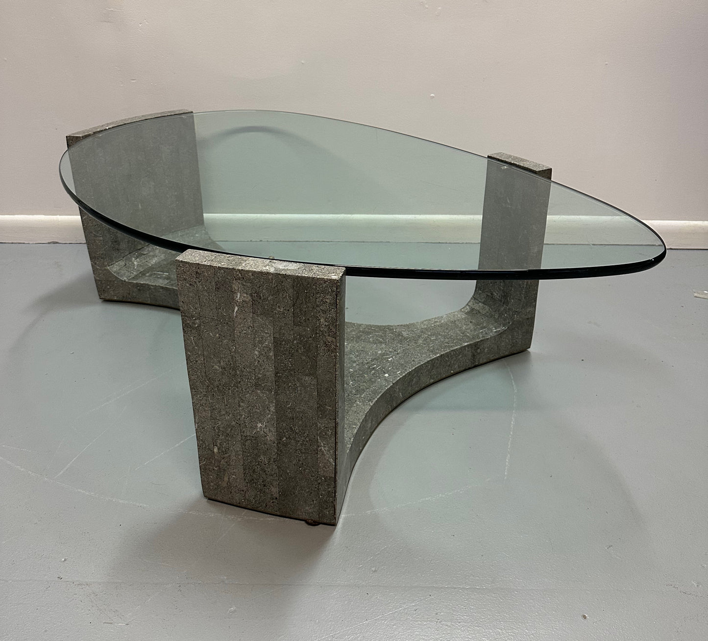 SOLD – Mid Century Tessellated Stone Coffee Table Maitland Smith
