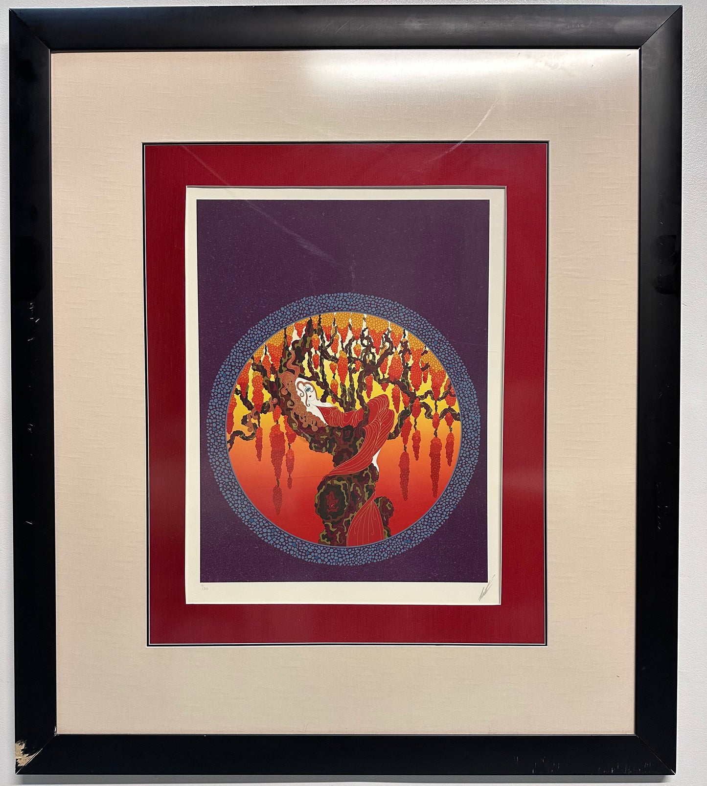 Erte "Heat" hand-signed serigraph Art Deco