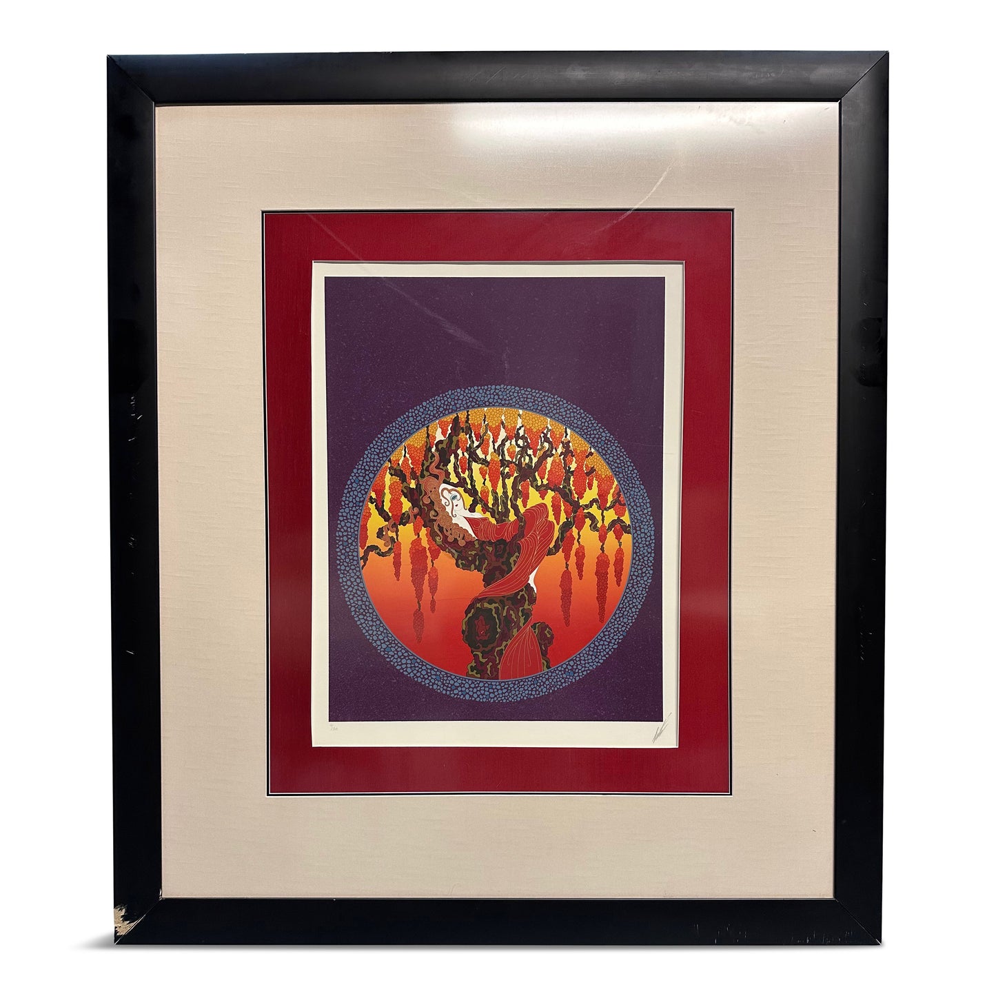 Erte "Heat" hand-signed serigraph Art Deco