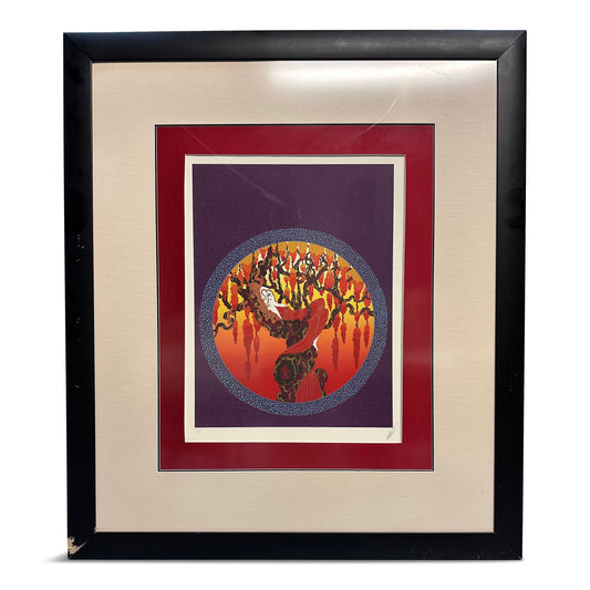 Erte "Heat" hand-signed serigraph Art Deco