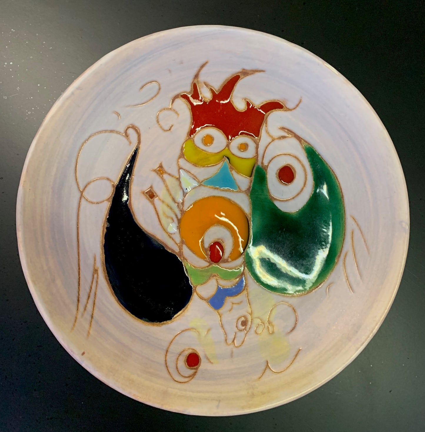 Vallauris Ceramic Plaque by Marie Christine Triene