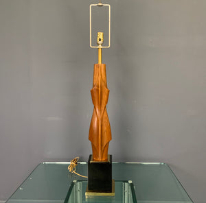 Mahogany Figural Midcentury Lamp by Laurel Lamp Co.