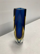 Load image into Gallery viewer, Impressive Murano Sommerso Multicolored Multi Faceted Vase Midcentury