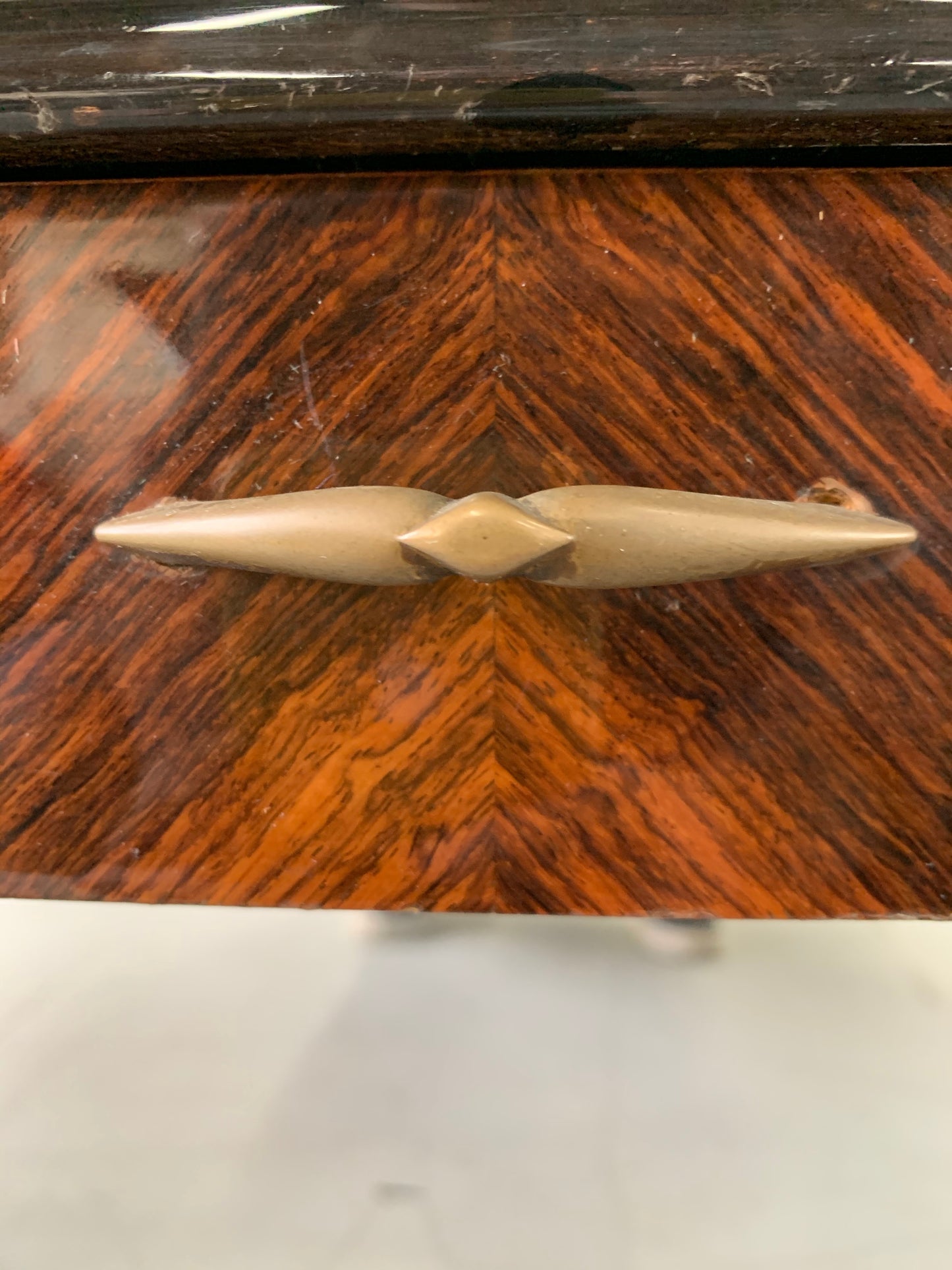 SOLD – Italian Midcentury Vanity Console Table Cesare Lacca Style with Large Mirror