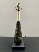 Load image into Gallery viewer, Midcentury Highly Veined Marble Lamp in a Tear Drop Shape