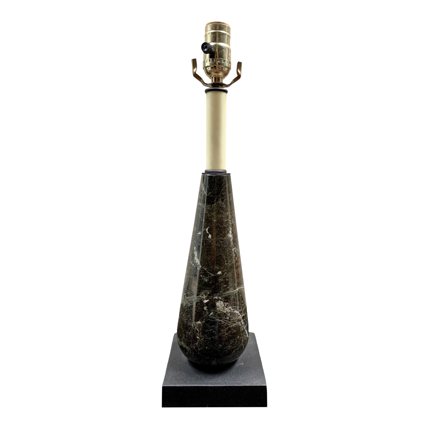 SOLD – Midcentury Highly Veined Marble Lamp in a Tear Drop Shape