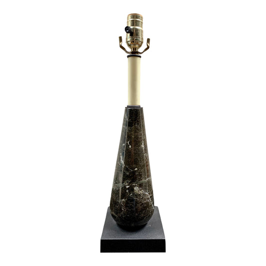 SOLD – Midcentury Highly Veined Marble Lamp in a Tear Drop Shape
