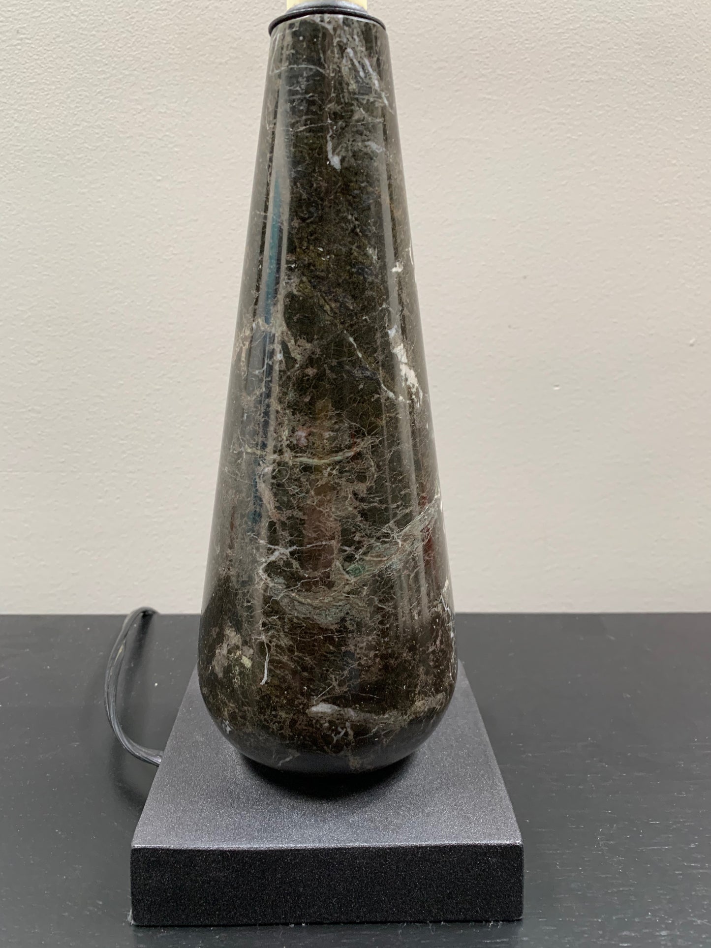 SOLD – Midcentury Highly Veined Marble Lamp in a Tear Drop Shape