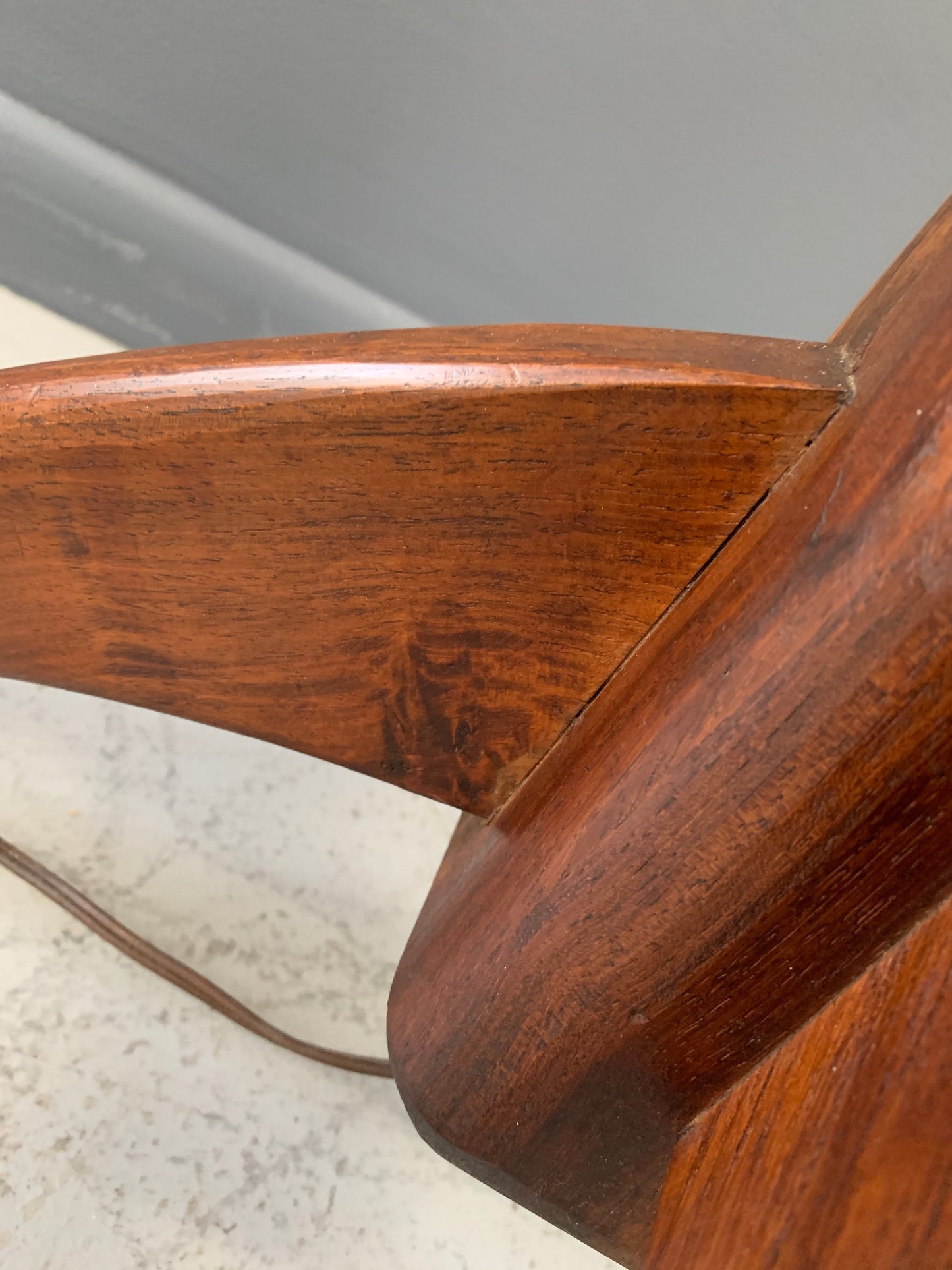 Walnut Studio Hand Carved Floor Lamp in The Style of Phillip Lloyd Powell