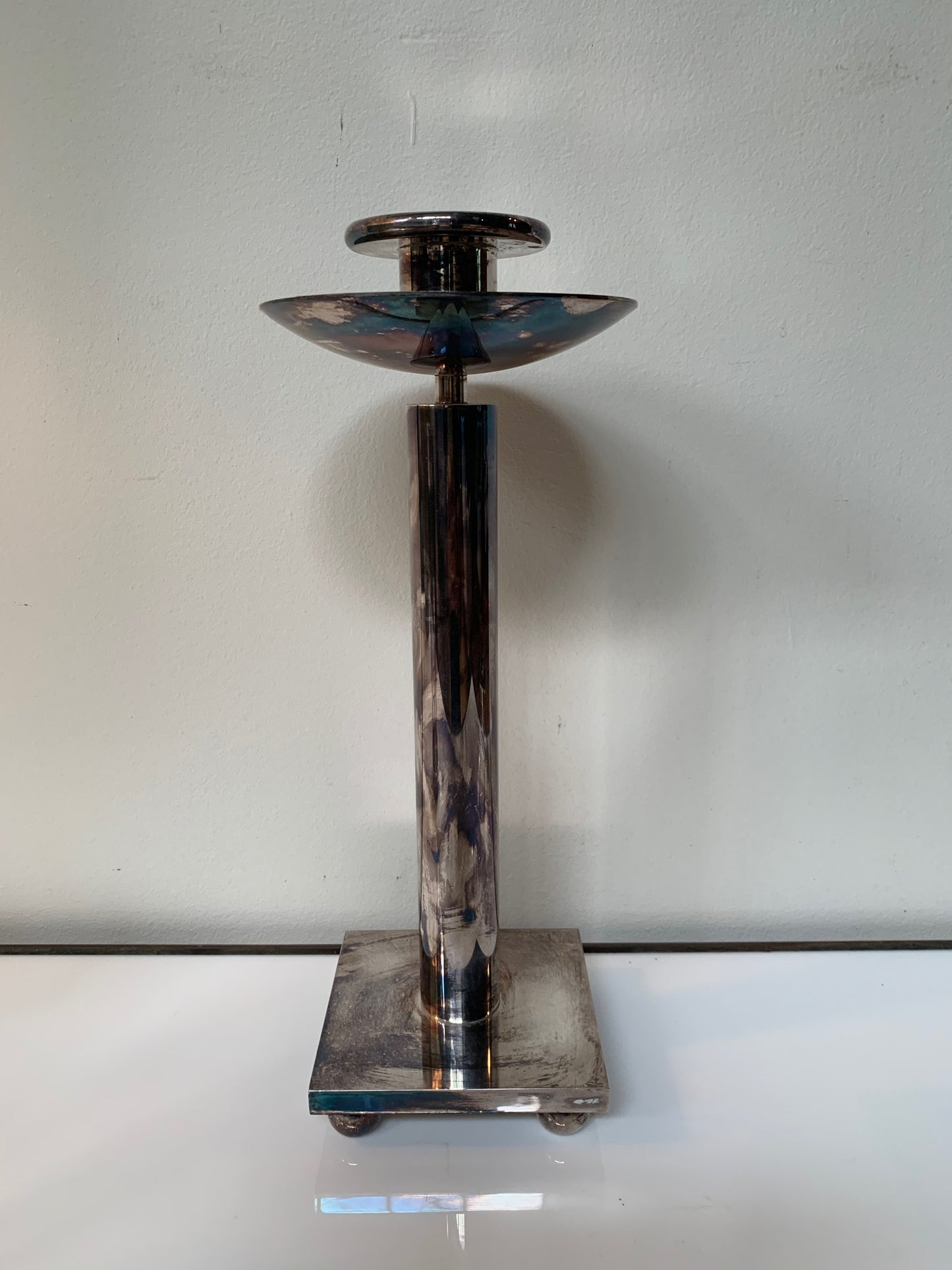 SOLD – Silver Candleholders Set of Three by Richard Meier for Swid Powell