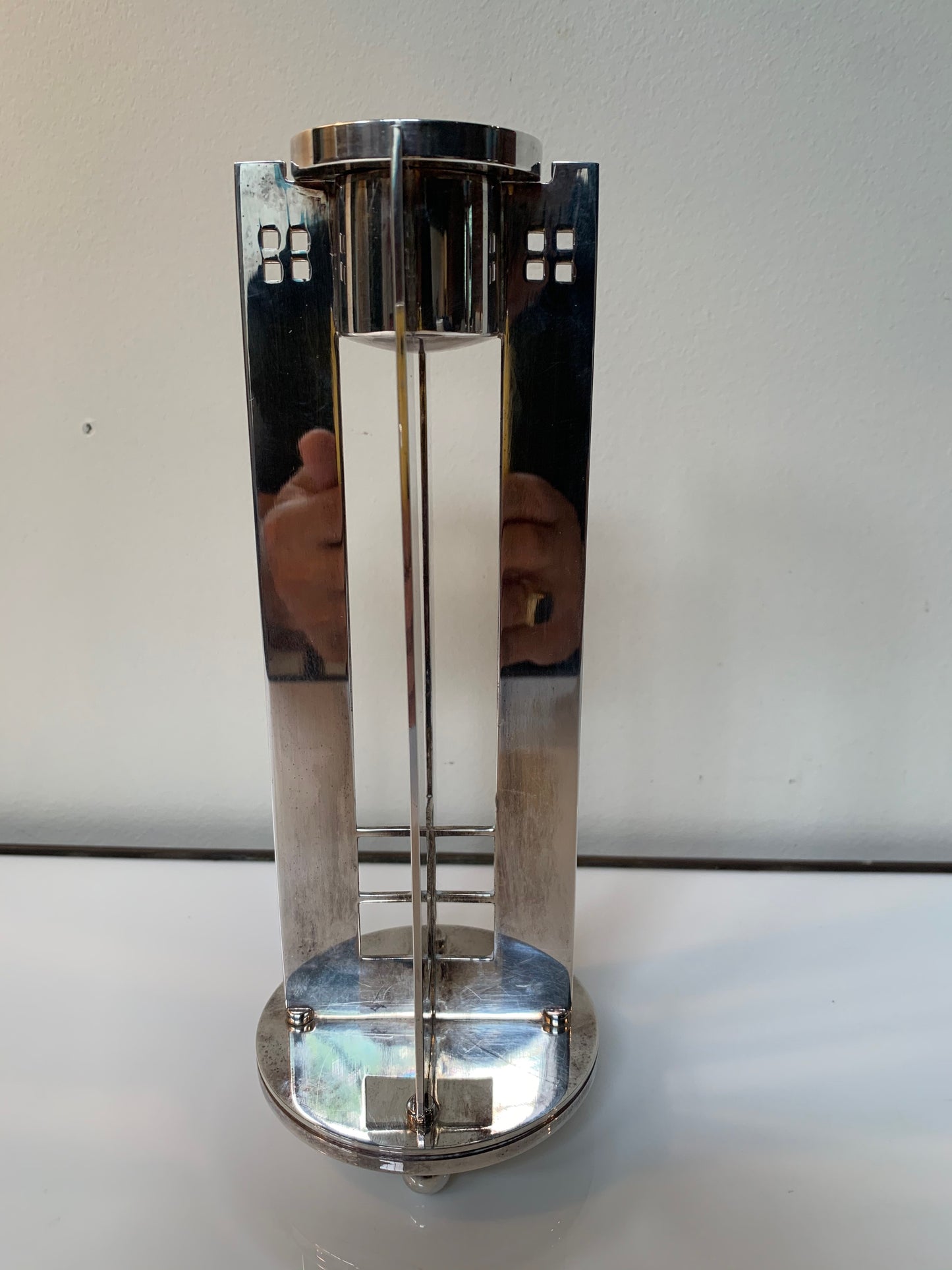 SOLD – Silver Candleholders Set of Three by Richard Meier for Swid Powell