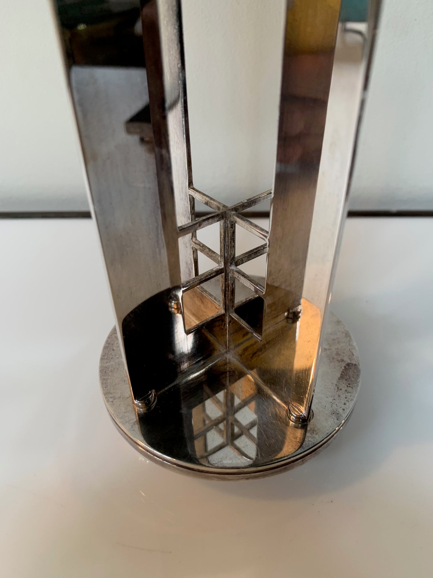 SOLD – Silver Candleholders Set of Three by Richard Meier for Swid Powell