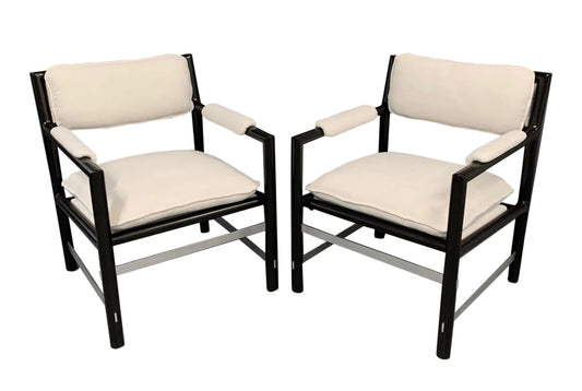 Edward Wormley Pair of Outstanding Armchairs for Dunbar