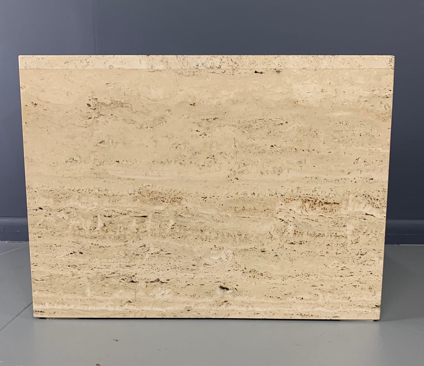 Italian Travertine Side Table Mid-century