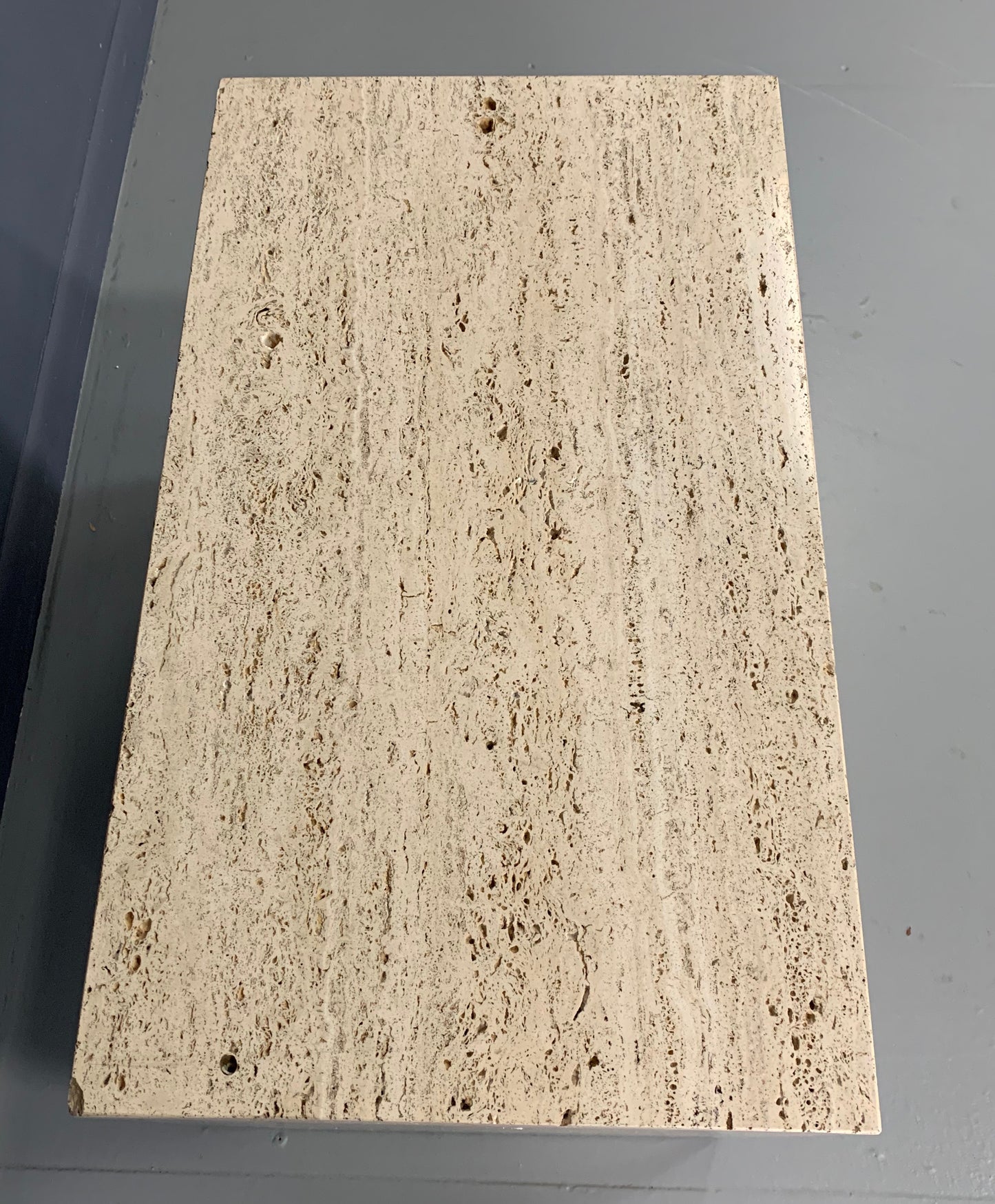 Italian Travertine Side Table Mid-century