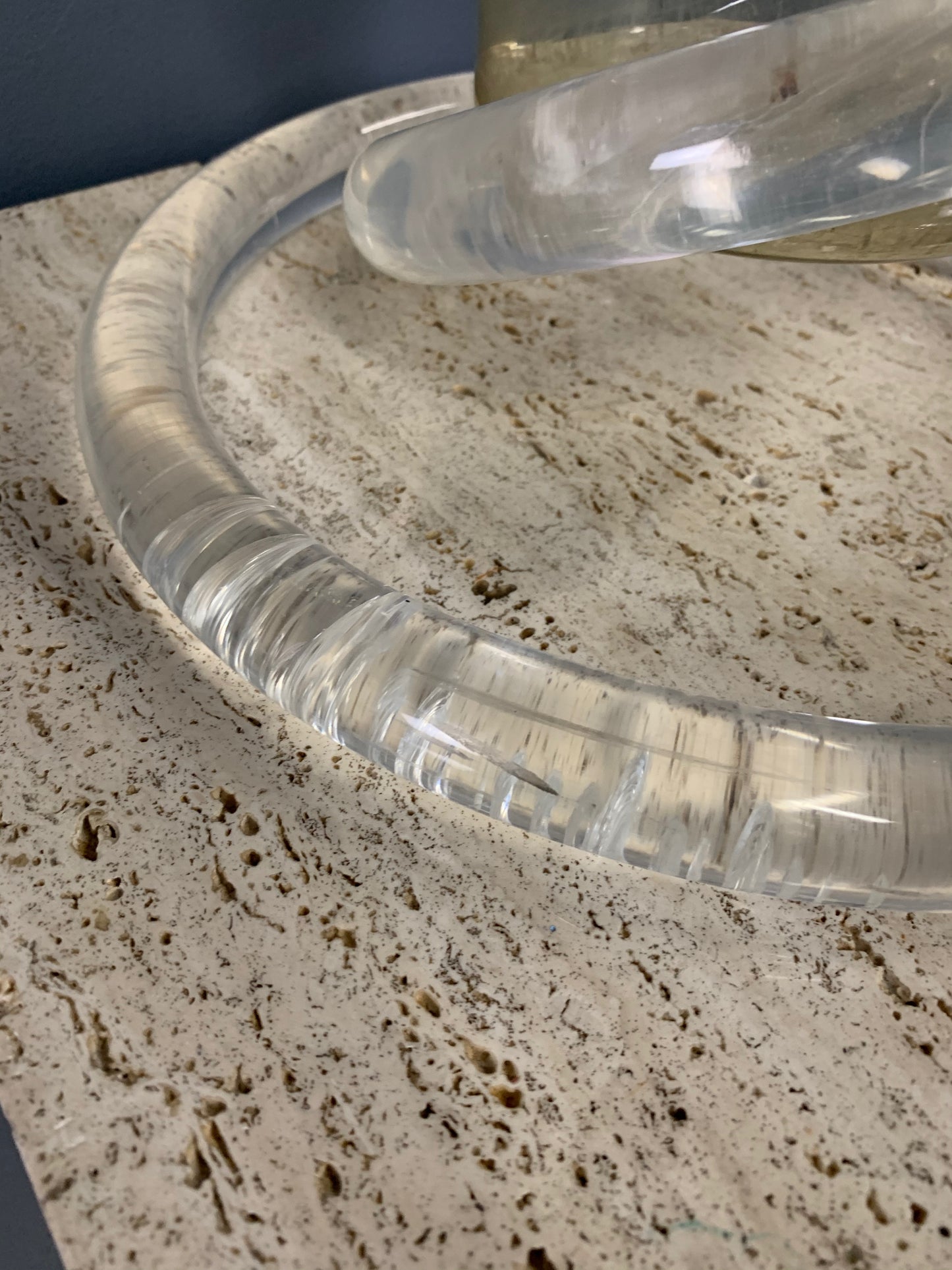 SOLD – Coiled Lucite Umbrella Stand by Dorothy Thorpe Midcentury