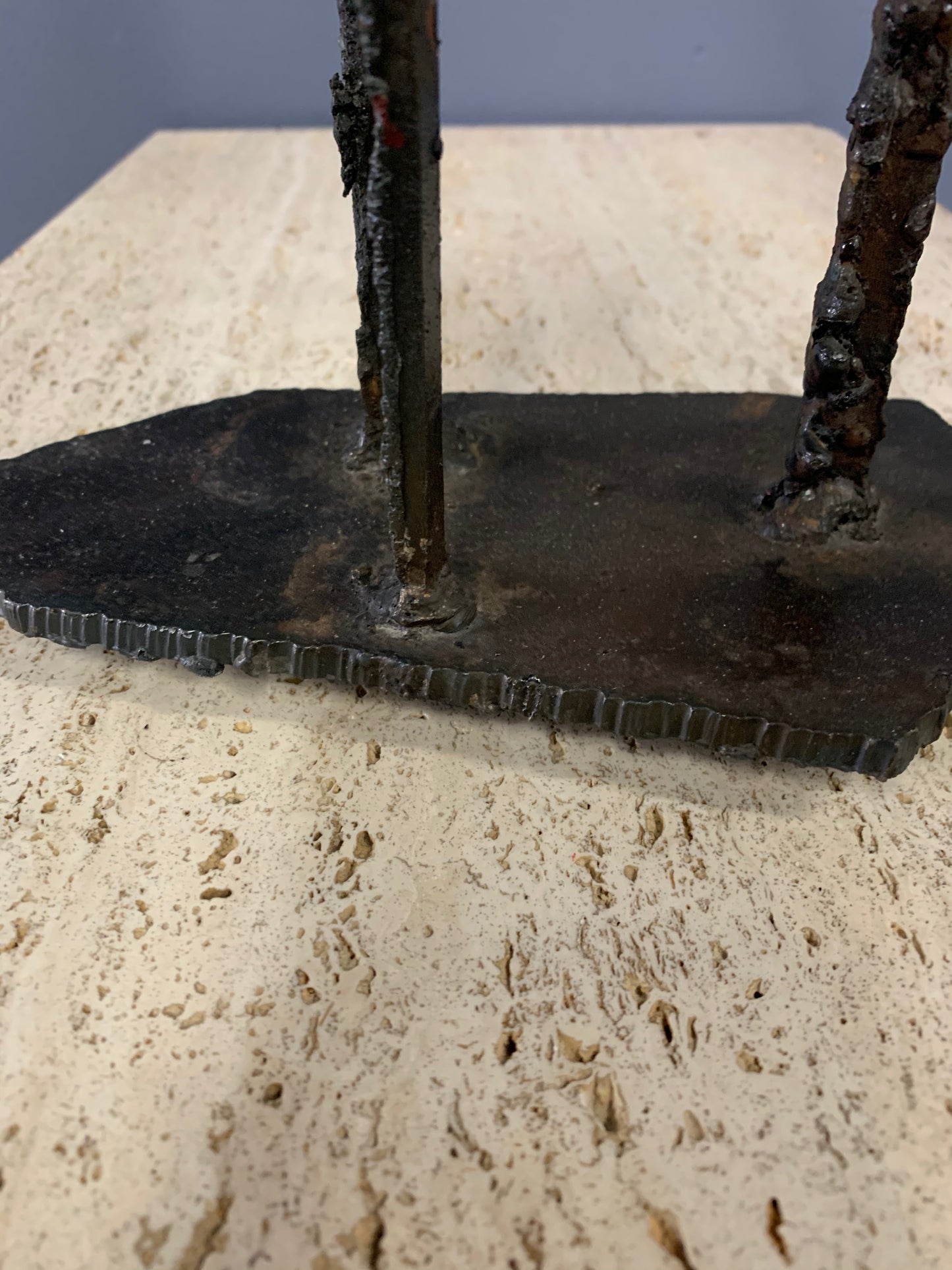 SOLD – Paul Evans Attributed Welded Steel Brutalist Candlestick