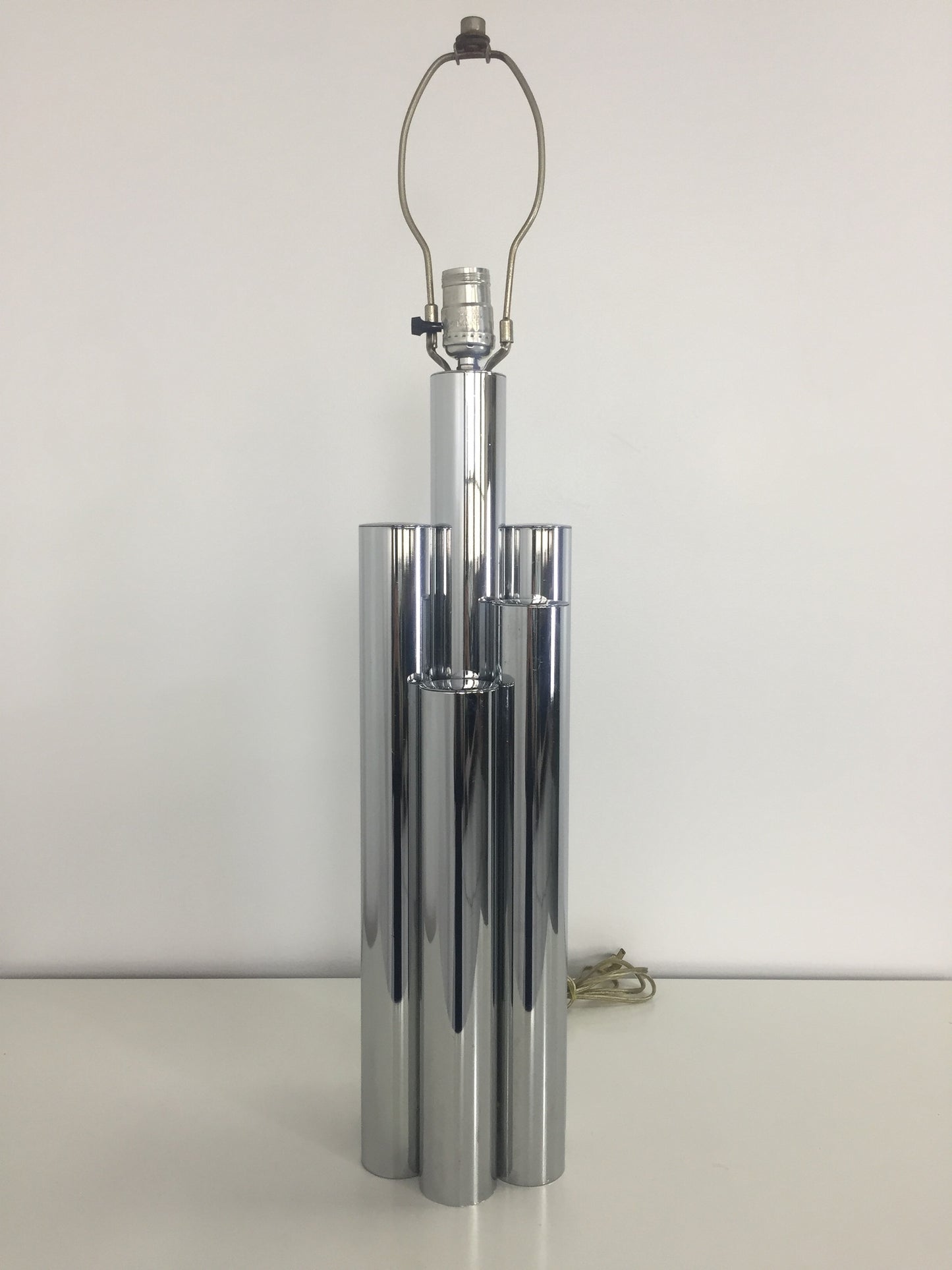 SOLD – Chrome Skyscraper Tubular Table Lamp