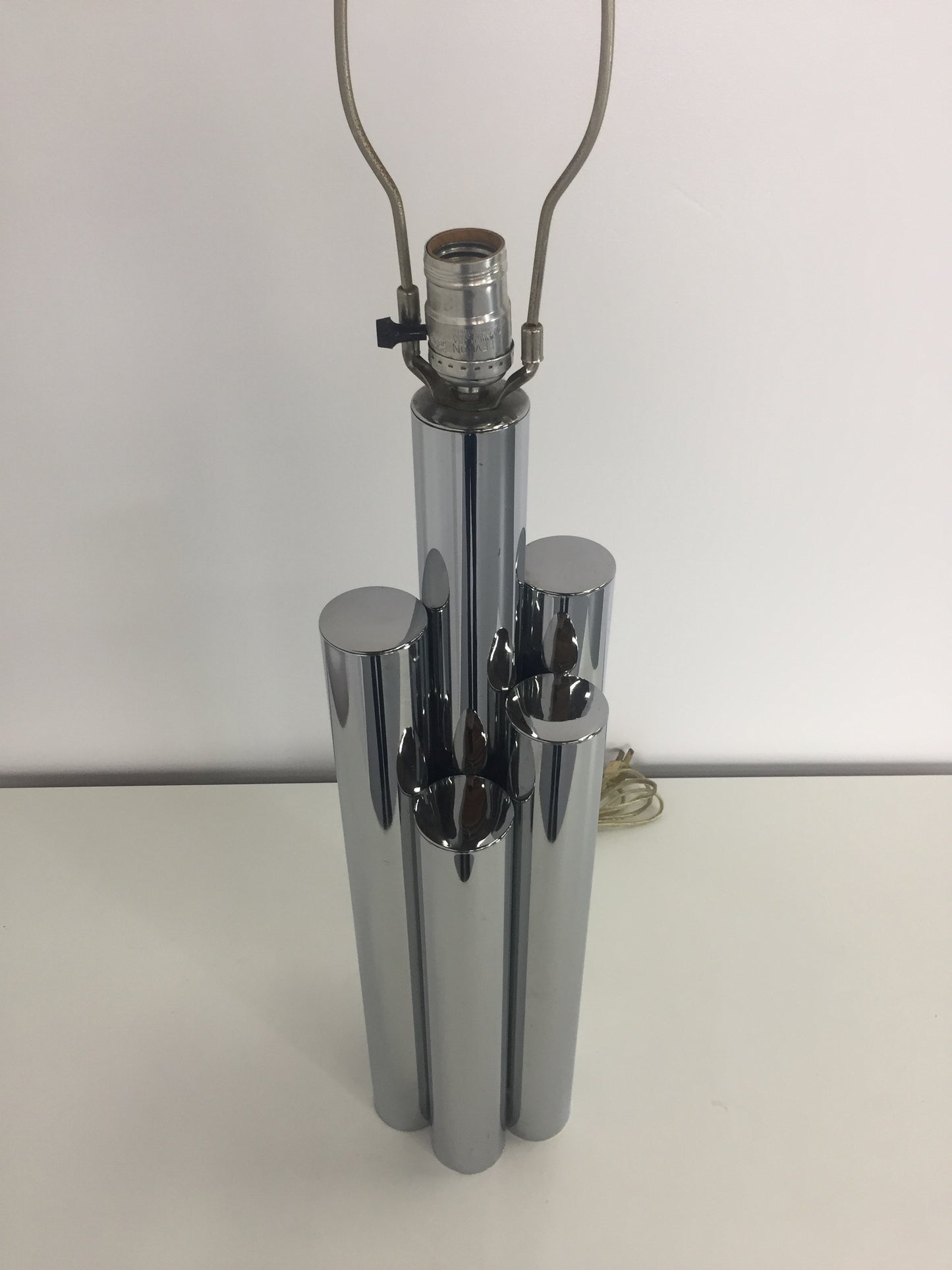 SOLD – Chrome Skyscraper Tubular Table Lamp