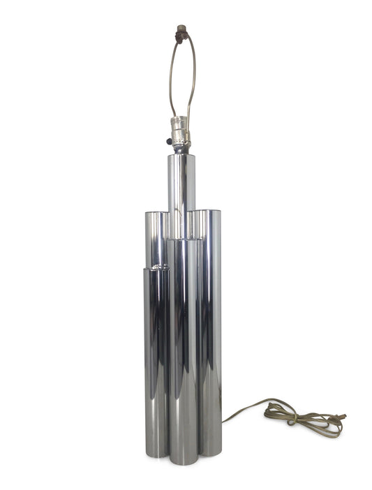 SOLD – Chrome Skyscraper Tubular Table Lamp