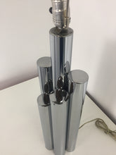 Load image into Gallery viewer, Chrome Skyscraper Tubular Table Lamp