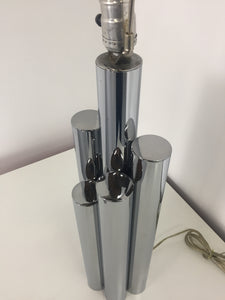 Chrome Skyscraper Tubular Table Lamp