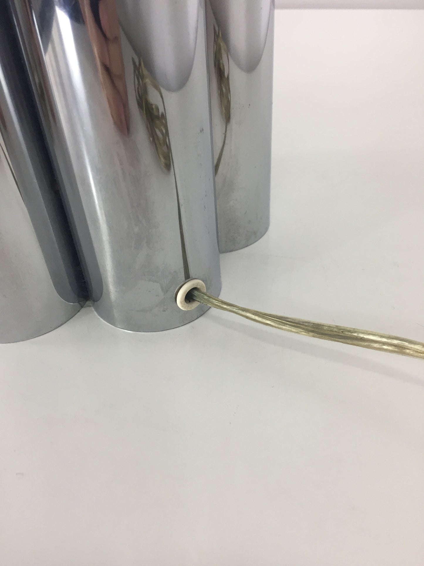 SOLD – Chrome Skyscraper Tubular Table Lamp