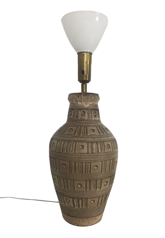 Design Technics Incised Ceramic Table Lamp