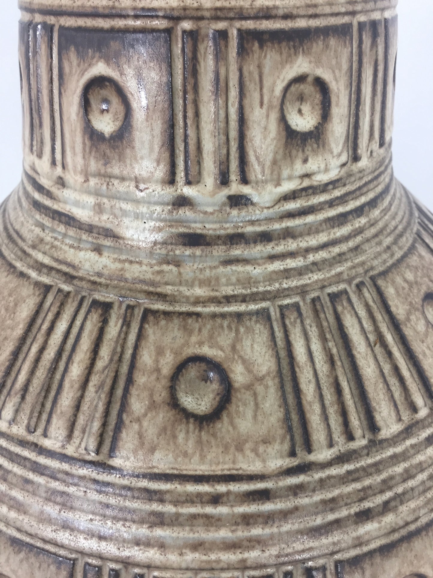 Design Technics Incised Ceramic Table Lamp