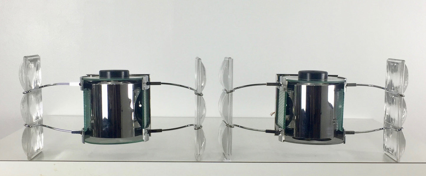 Sconces in the Manner of Fontana Arte a Pair