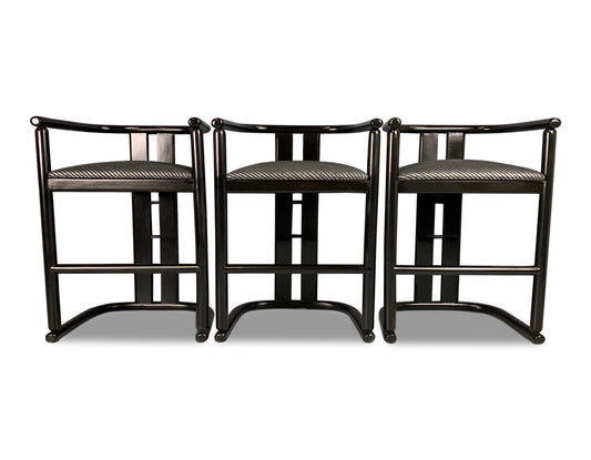 SOLD – Post Modern Bar Stools a Set of Three in the Style of Pierre Cardin