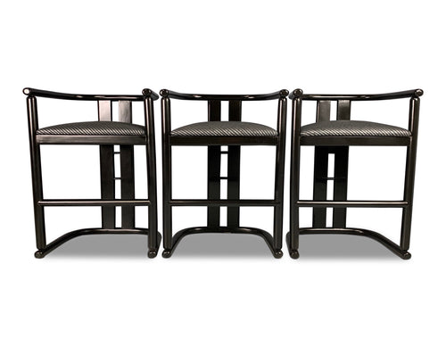Post Modern Bar Stools a Set of Three in the Style of Pierre Cardin