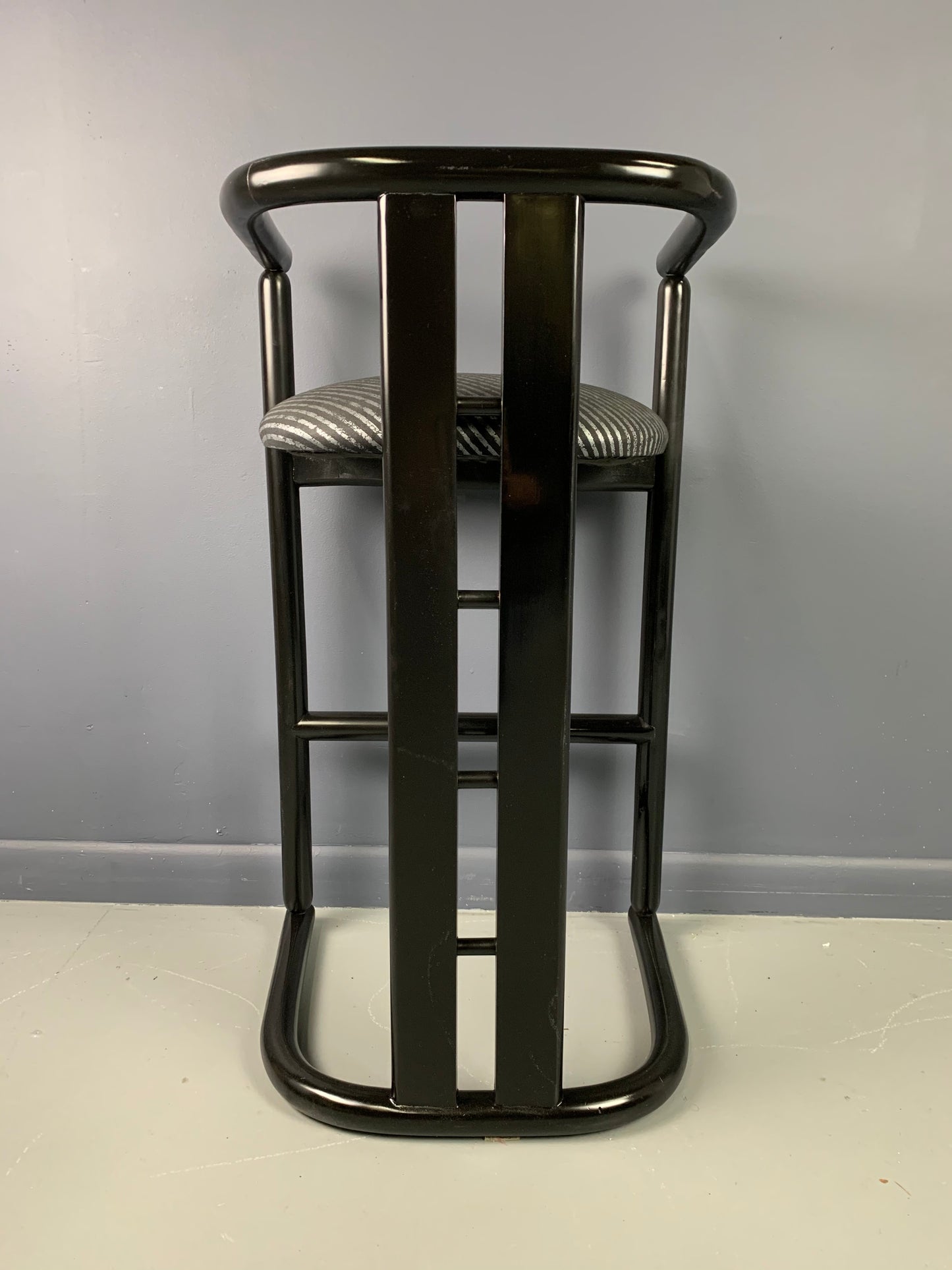 SOLD – Post Modern Bar Stools a Set of Three in the Style of Pierre Cardin