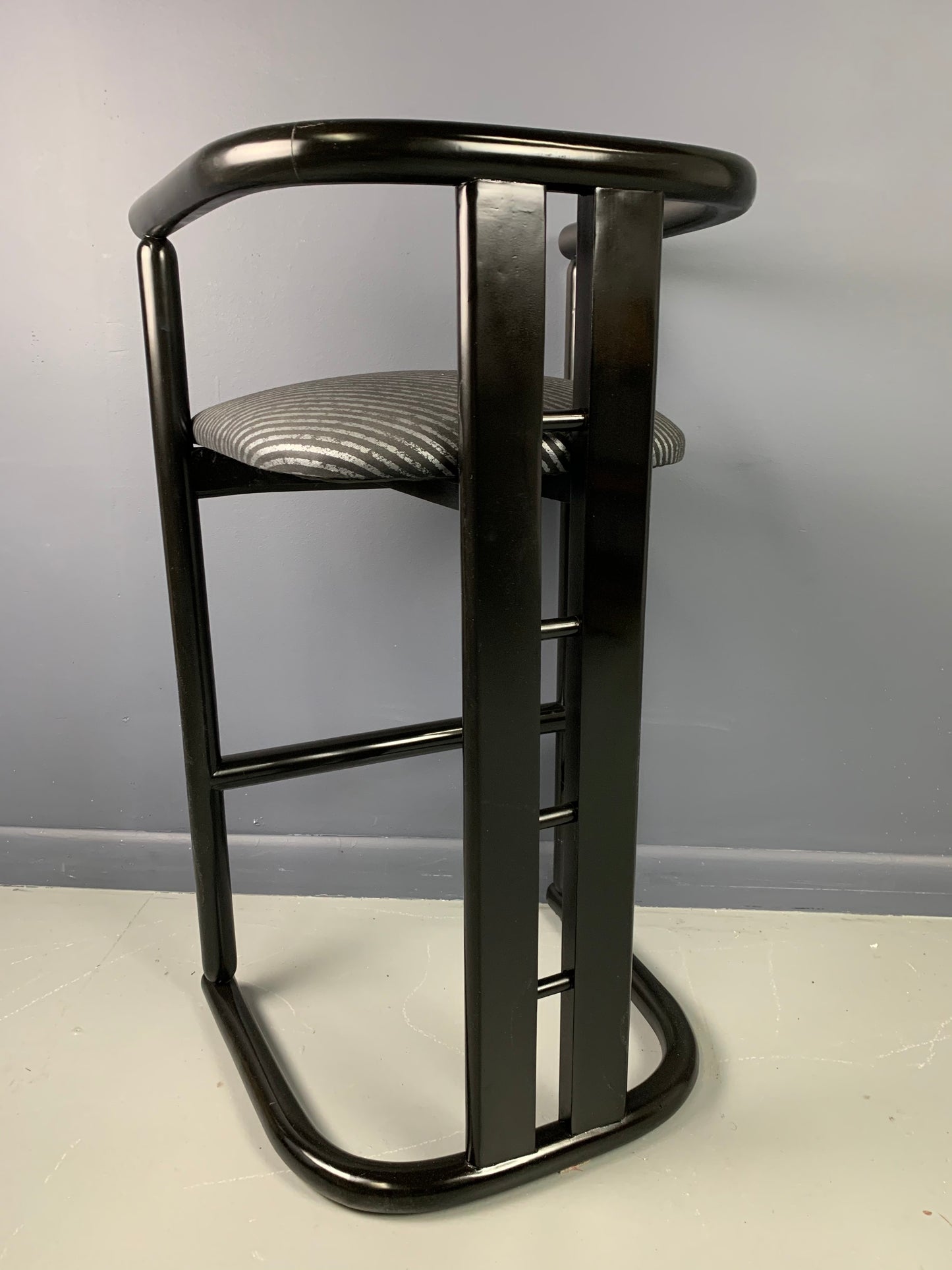 SOLD – Post Modern Bar Stools a Set of Three in the Style of Pierre Cardin
