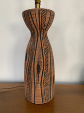 Load image into Gallery viewer, Lee Rosen for Design-Technics Terracotta Lamp with Incised Black Design