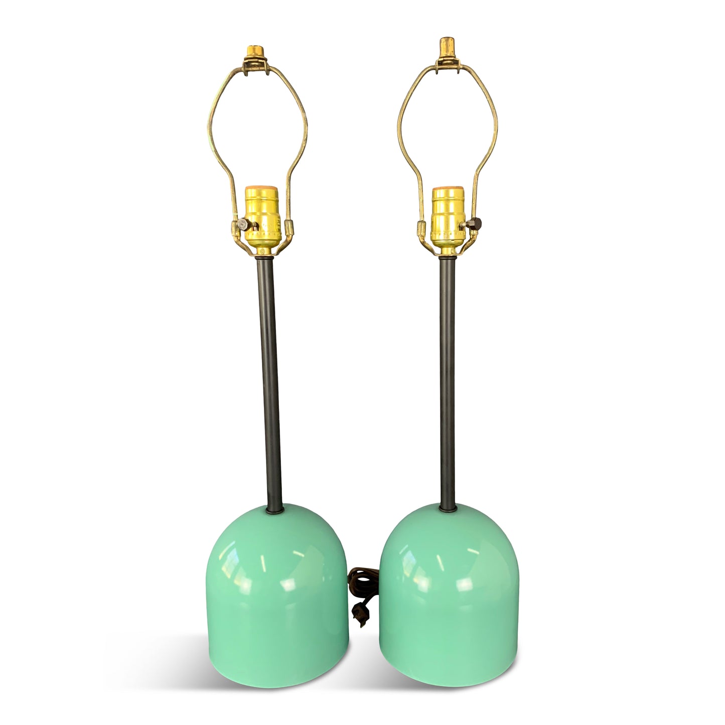 SOLD – 1990s Post Modern Mint Green Table Lamps in the Style of Michele De Lucchi - a Pair